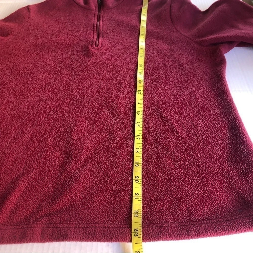 L.L. Bean Women's Cozy Fleece Mock Neck Quarter-Zip Put Sweater Size M